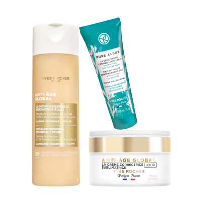 Rotina Essencial Anti-Âge Global Pele Seca | Yves Rocher Portugal 